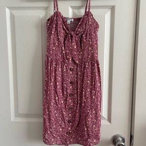 Pink floral sundress